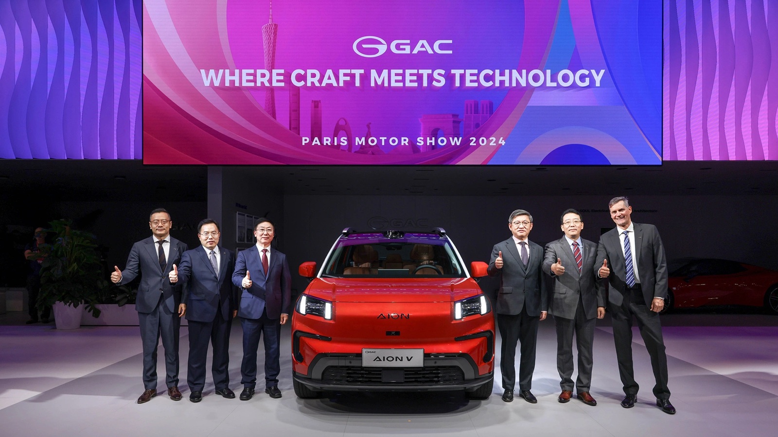 GAC electric vehicle at prestigious Paris Motor Show
